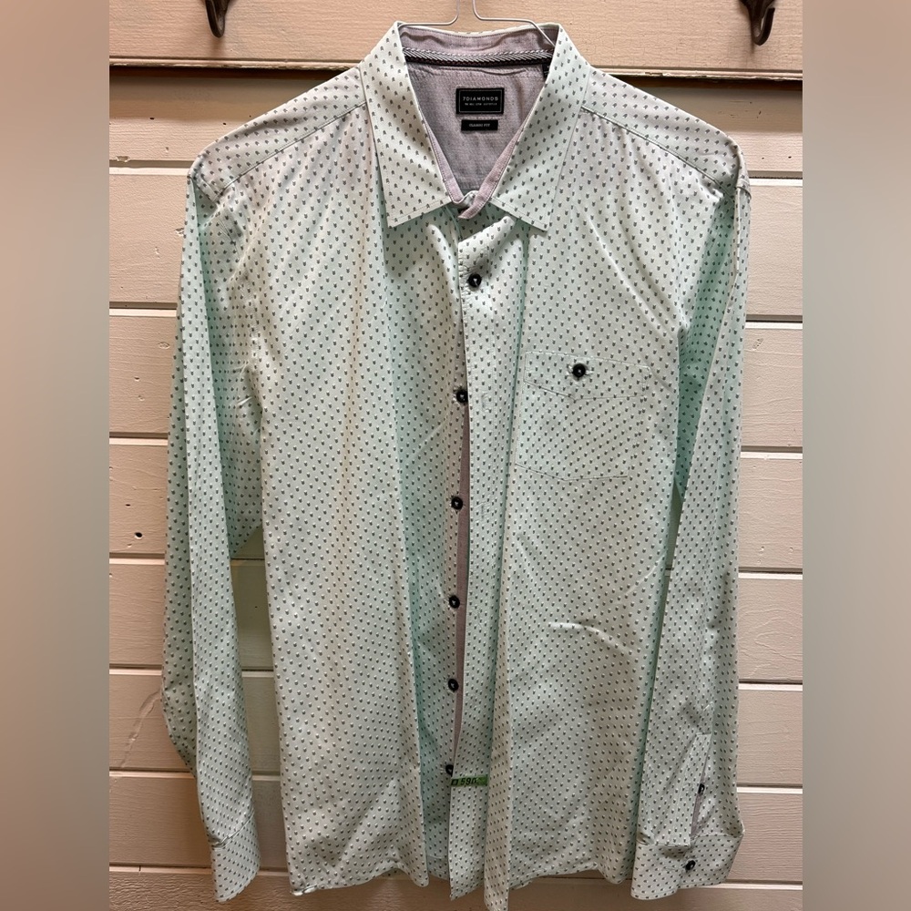 7 Diamonds Mint patterned shirt